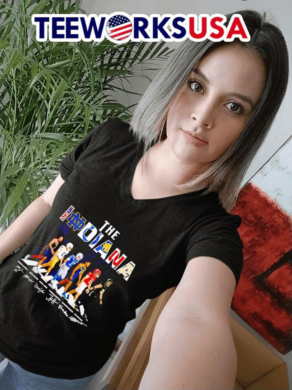 The Indiana Abbey Road signatures - Adult & Kids T-Shirts, Sweatshirts & Hoodies apparel design preview 7