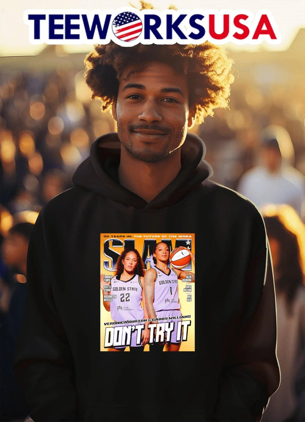 Don't Try It Veronica Burton And Gabby Williams - Adult & Kids T-Shirts, Sweatshirts & Hoodies apparel design preview 2