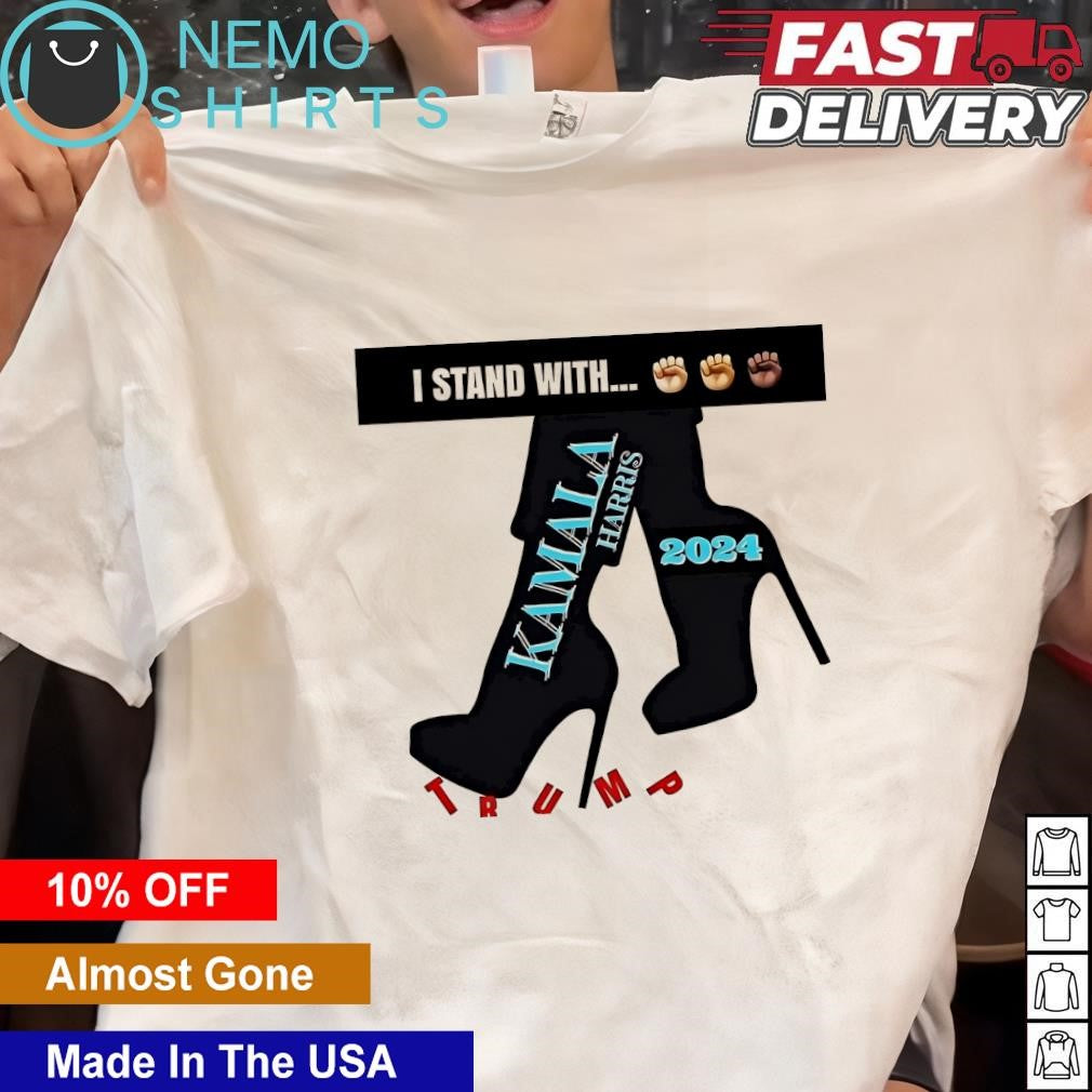 Kamala Harris heels beat Trump I stand with blue - Adult & Kids T-Shirts, Sweatshirts & Hoodies apparel design preview 1