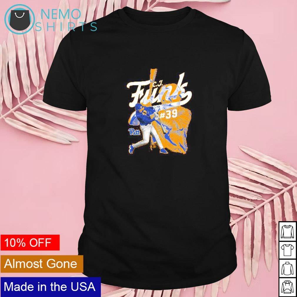 CJ Funk Pitt Panthers baseball caricature - Adult & Kids T-Shirts, Sweatshirts & Hoodies apparel design preview 1