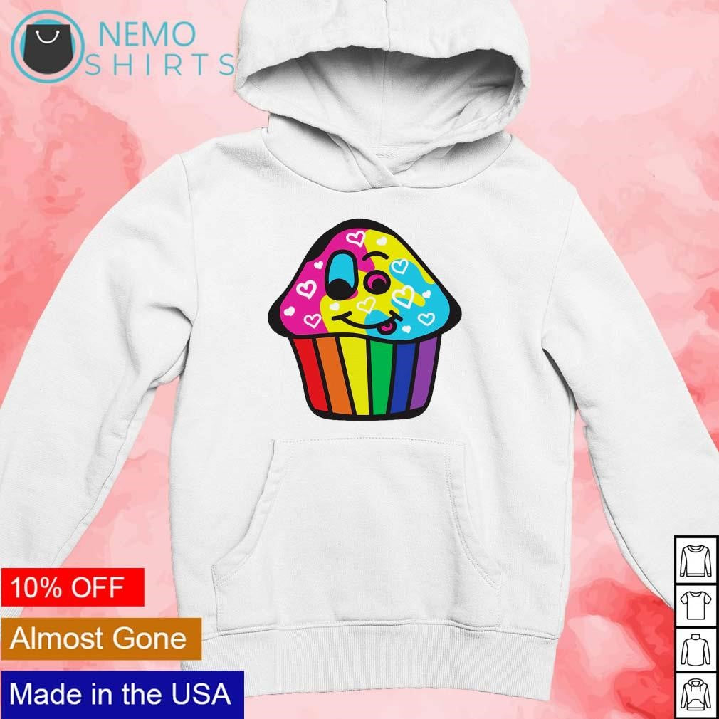 Rainbow cupcake Pansexual and Panromantic - Adult & Kids T-Shirts, Sweatshirts & Hoodies apparel design preview 2