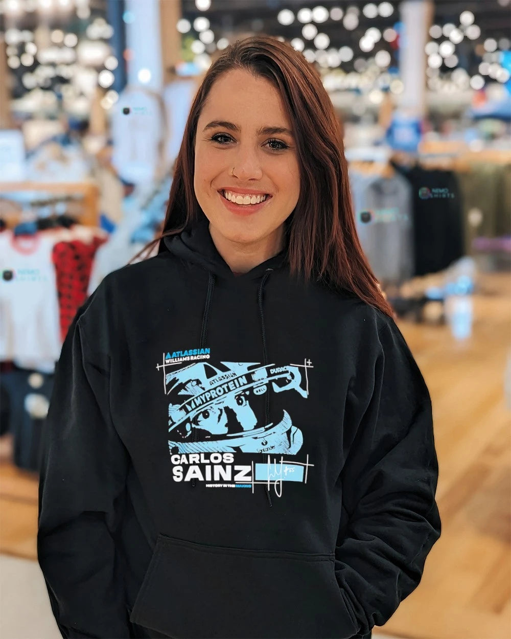 Carlos Sainz Jr Williams Racing signature - Adult & Kids T-Shirts, Sweatshirts & Hoodies apparel design preview 3