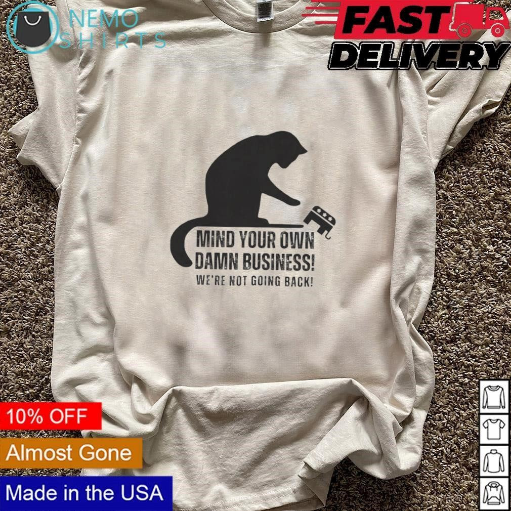 Cat nudge Republican elephant mind your ơn damn - Adult & Kids T-Shirts, Sweatshirts & Hoodies apparel design preview 3