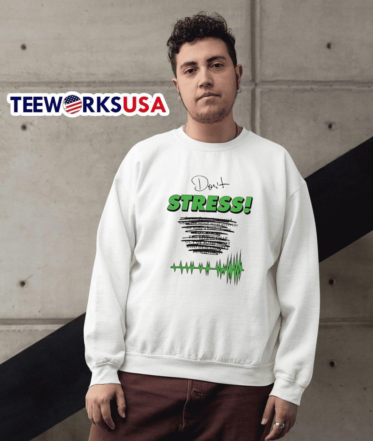Grey Don't Stress Reincarnation Oversized - Adult & Kids T-Shirts, Sweatshirts & Hoodies apparel design preview 3
