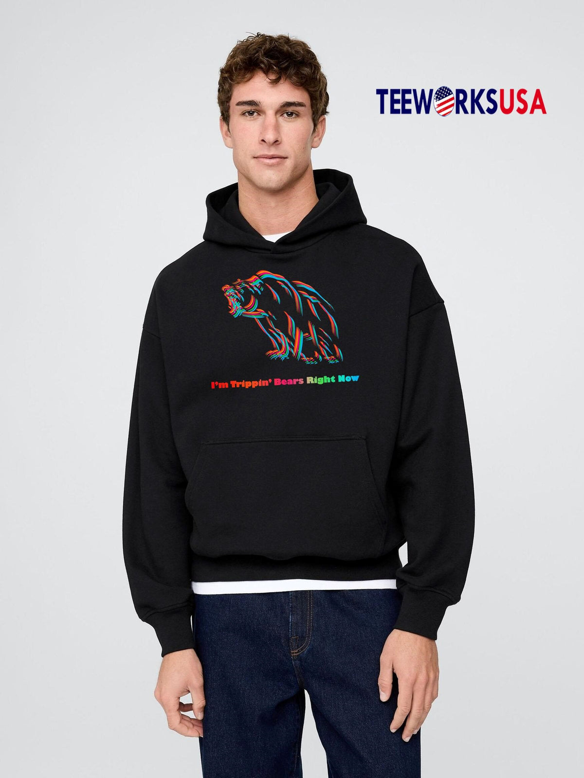 I'm Trippin' Bears Right Now - Adult & Kids T-Shirts, Sweatshirts & Hoodies apparel design preview 2