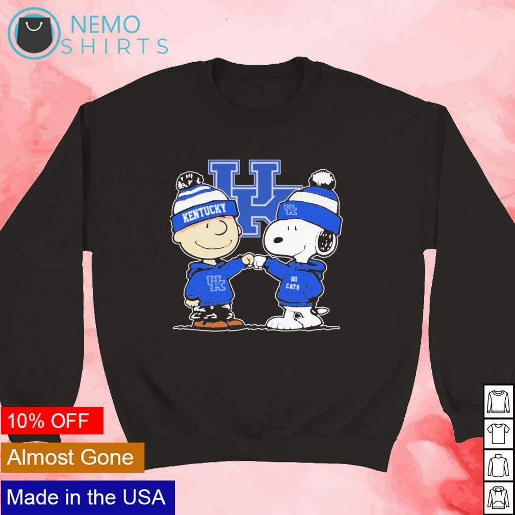Kentucky Wildcats Charlie Brown and Snoopy fist bumb - Adult & Kids T-Shirts, Sweatshirts & Hoodies apparel design preview 5