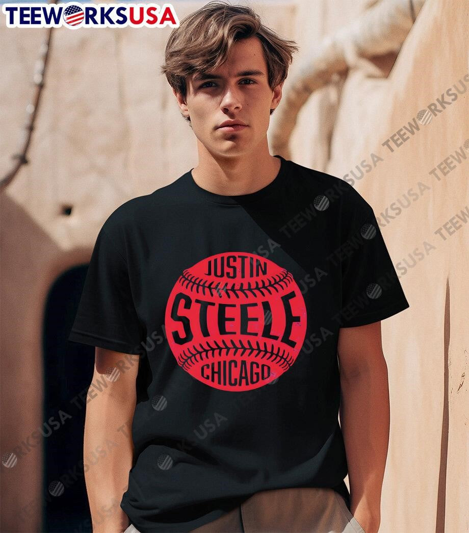 Justin Steele Chicago C Vintage Baseball - Adult & Kids T-Shirts, Sweatshirts & Hoodies apparel design preview 1