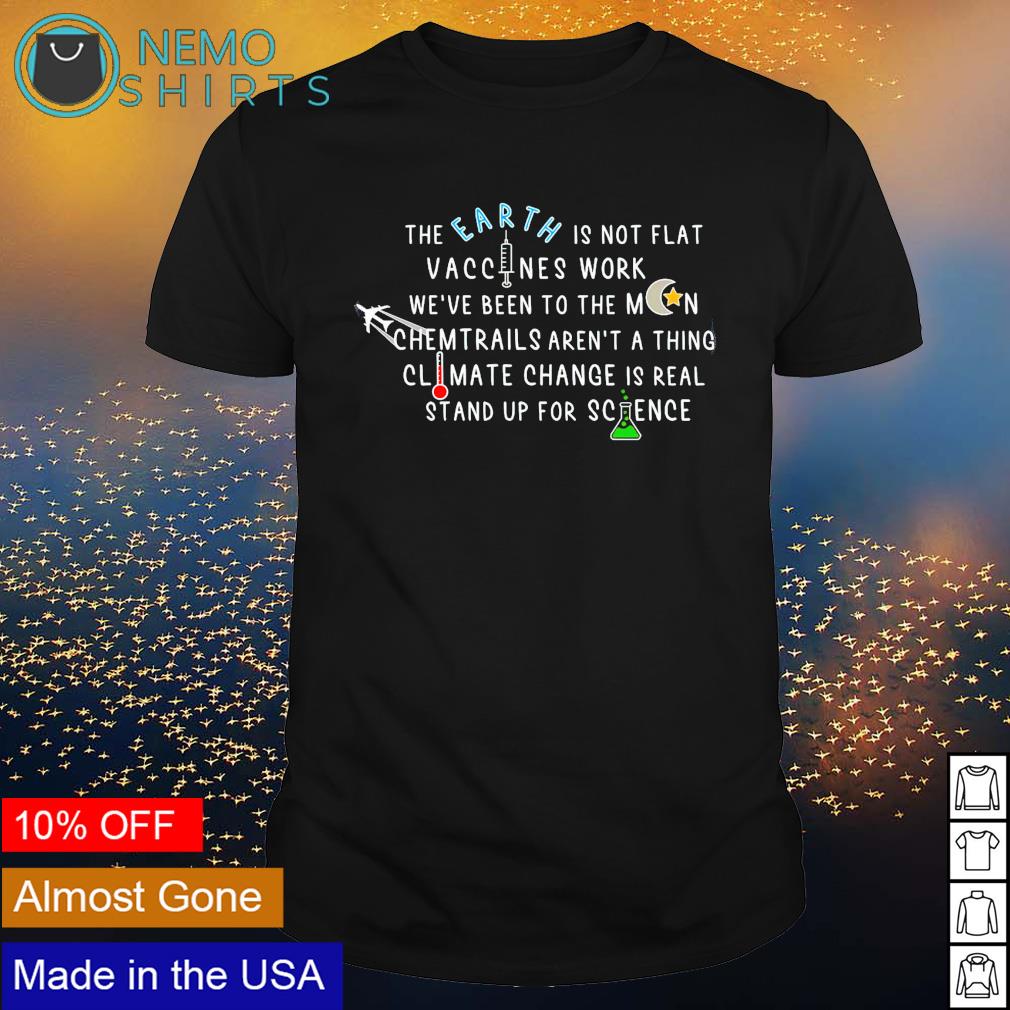 The earth is not flat vaccines work - Adult & Kids T-Shirts, Sweatshirts & Hoodies apparel design preview 1