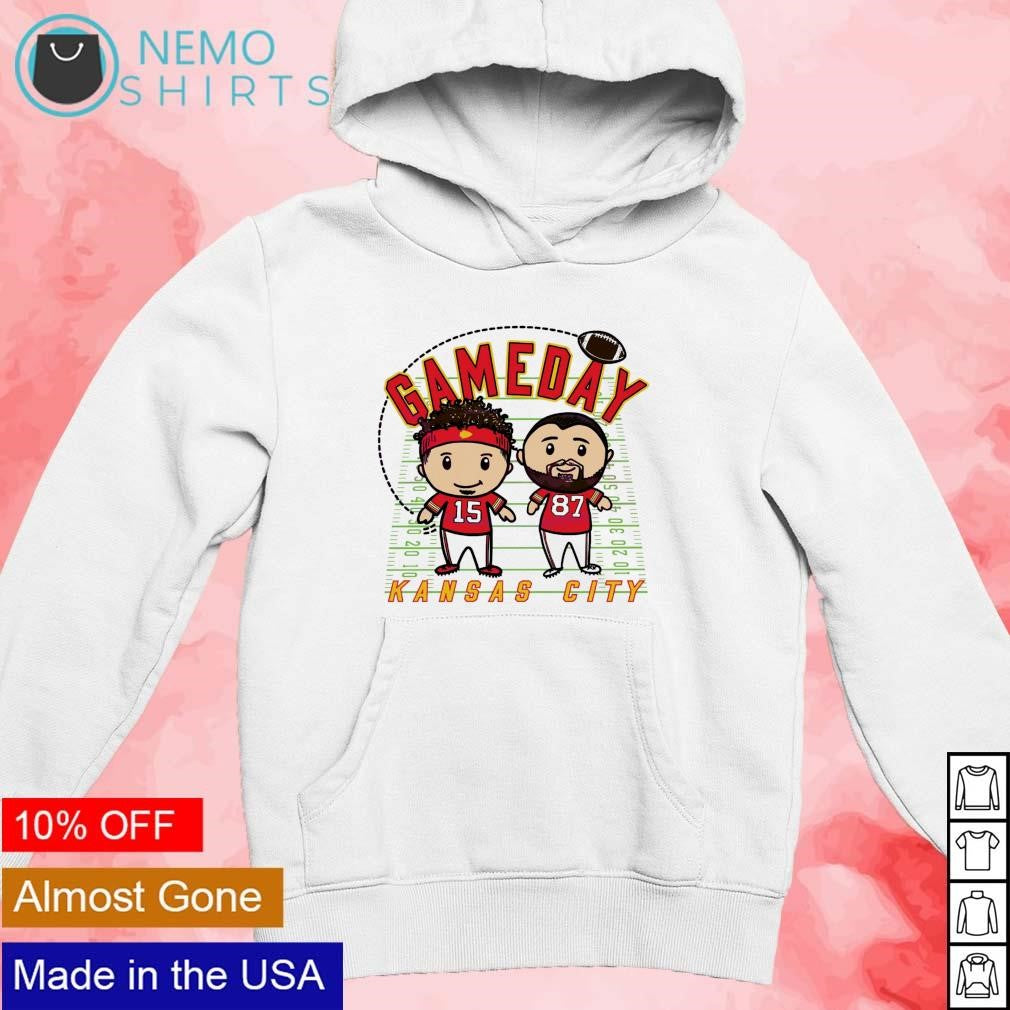 Gameday Kansas City Chiefs Patrick Mahomes and Travis - Adult & Kids T-Shirts, Sweatshirts & Hoodies apparel design preview 2