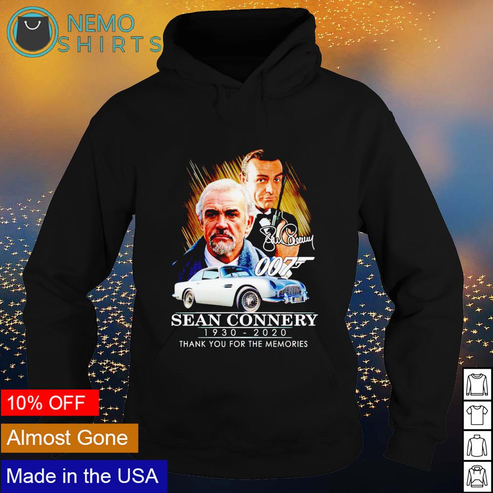 007 Sean Connery 1930 2020 thank you for the memories - Adult & Kids T-Shirts, Sweatshirts & Hoodies apparel design preview 2