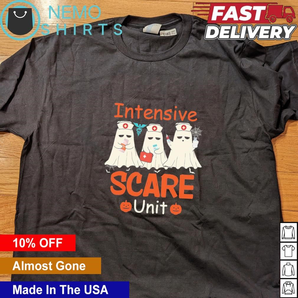 Nurse boo intensive scare unit Halloween - Adult & Kids T-Shirts, Sweatshirts & Hoodies apparel design preview 4