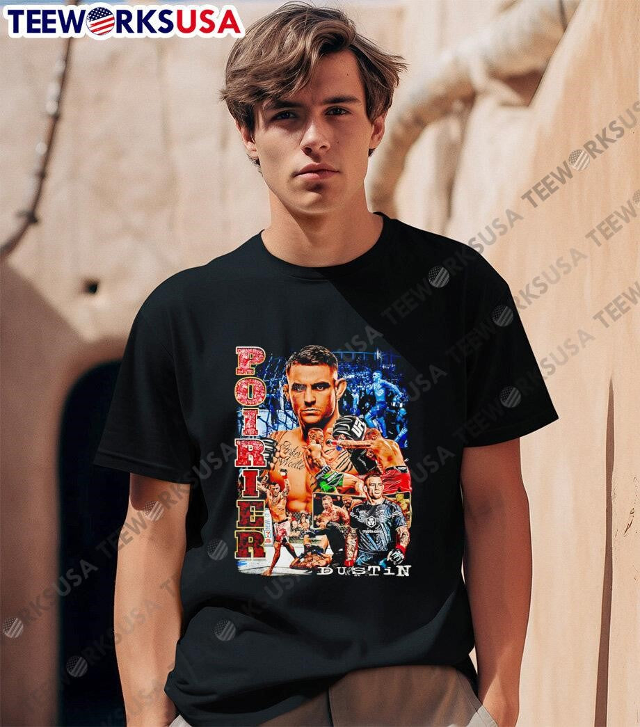 UFC Dustin Poirier retro - Adult & Kids T-Shirts, Sweatshirts & Hoodies apparel design preview 1