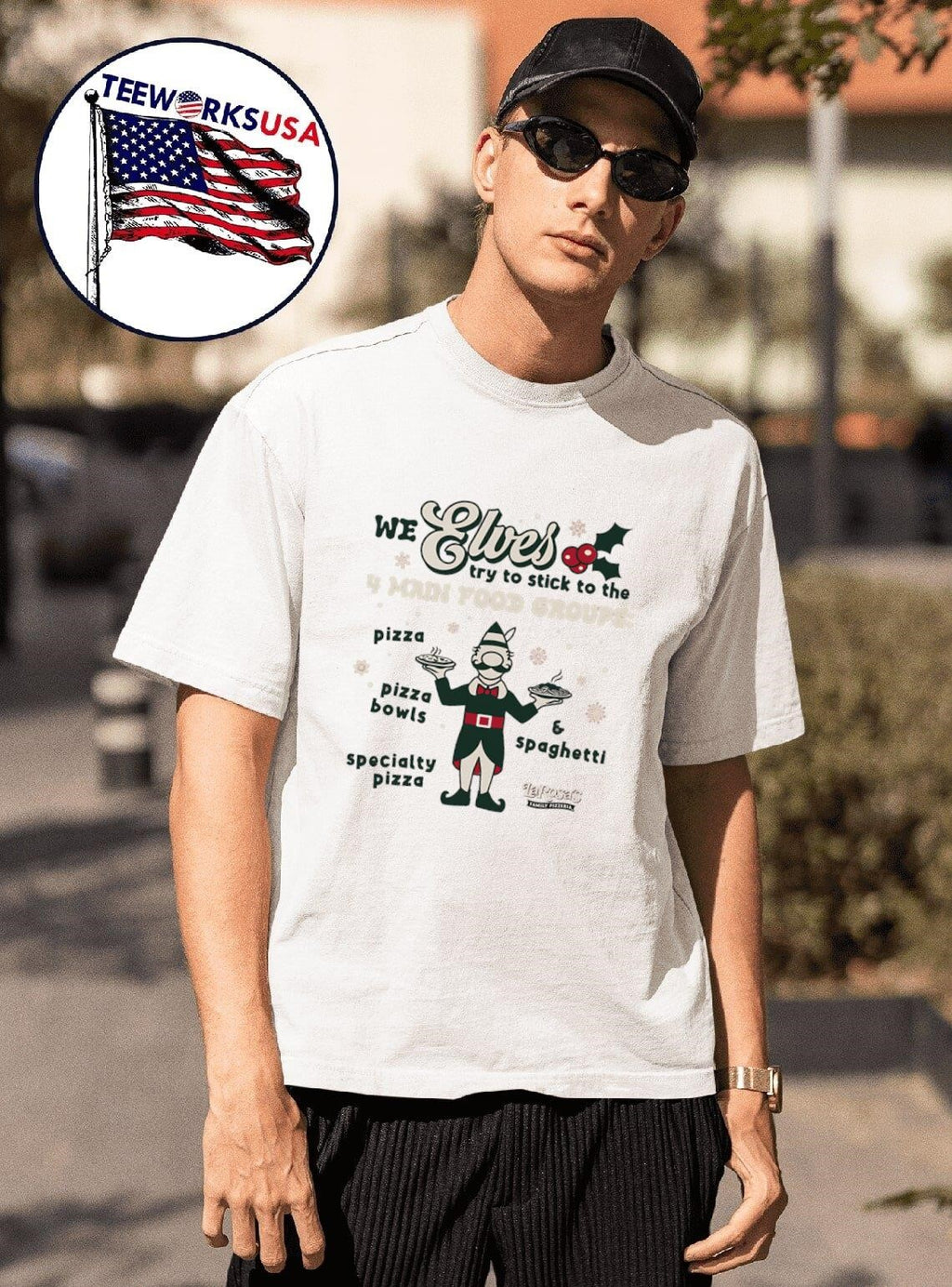 LaRosa's Pizza 4 main food groups - Adult & Kids T-Shirts, Sweatshirts & Hoodies apparel design preview 1