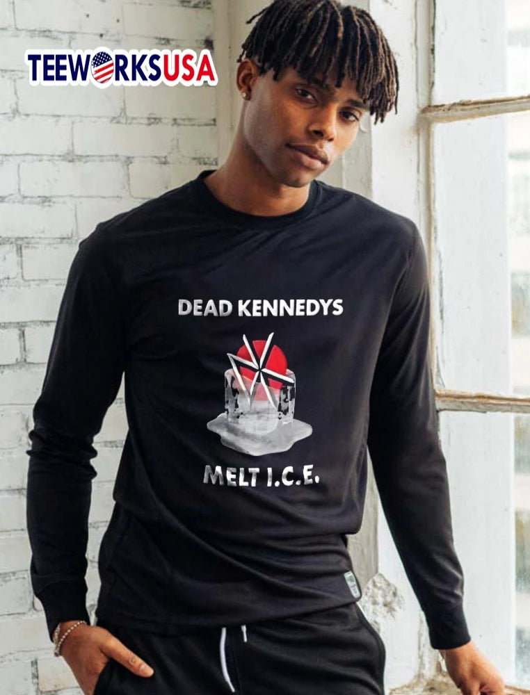 Dead Kennedys Melt Ice Dk Logo Red Circle Melting - Adult & Kids T-Shirts, Sweatshirts & Hoodies apparel design preview 5
