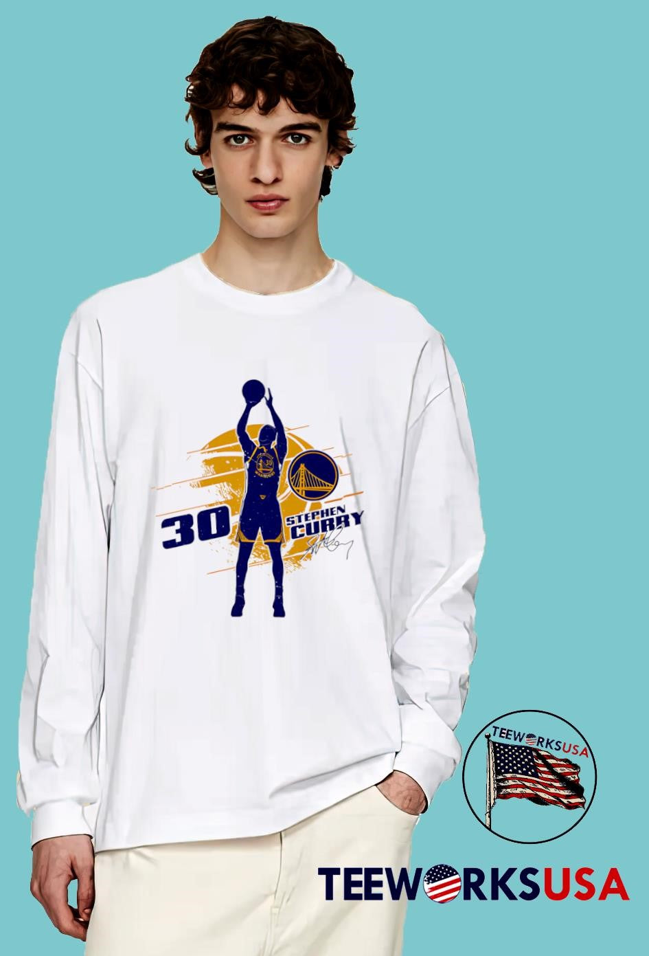 Steph Curry Golden State Warriors Silhouette 30 - Adult & Kids T-Shirts, Sweatshirts & Hoodies apparel design preview 4