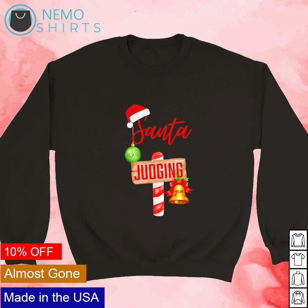 Santa is judging you Christmas - Adult & Kids T-Shirts, Sweatshirts & Hoodies apparel design preview 3