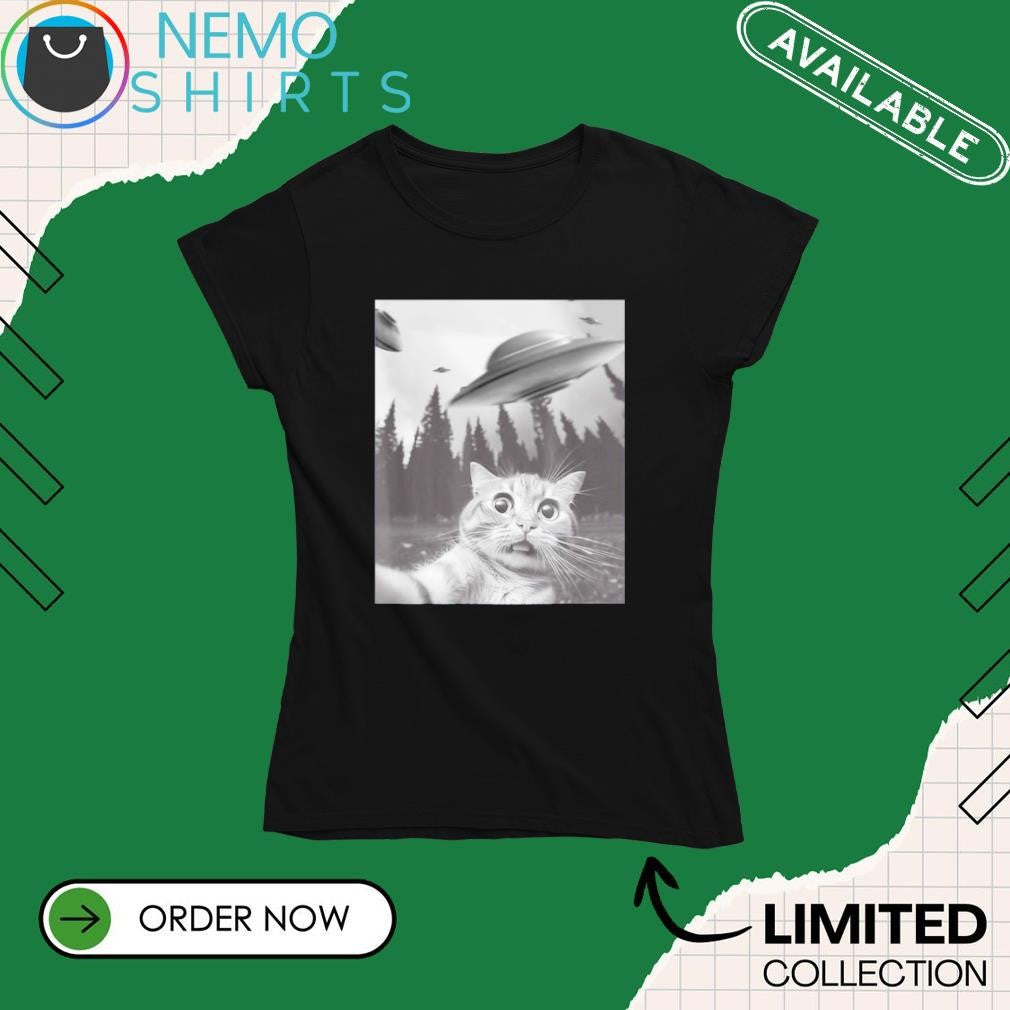 Keith Hernandez wearing cat selfie with Ufos - Adult & Kids T-Shirts, Sweatshirts & Hoodies apparel design preview 4