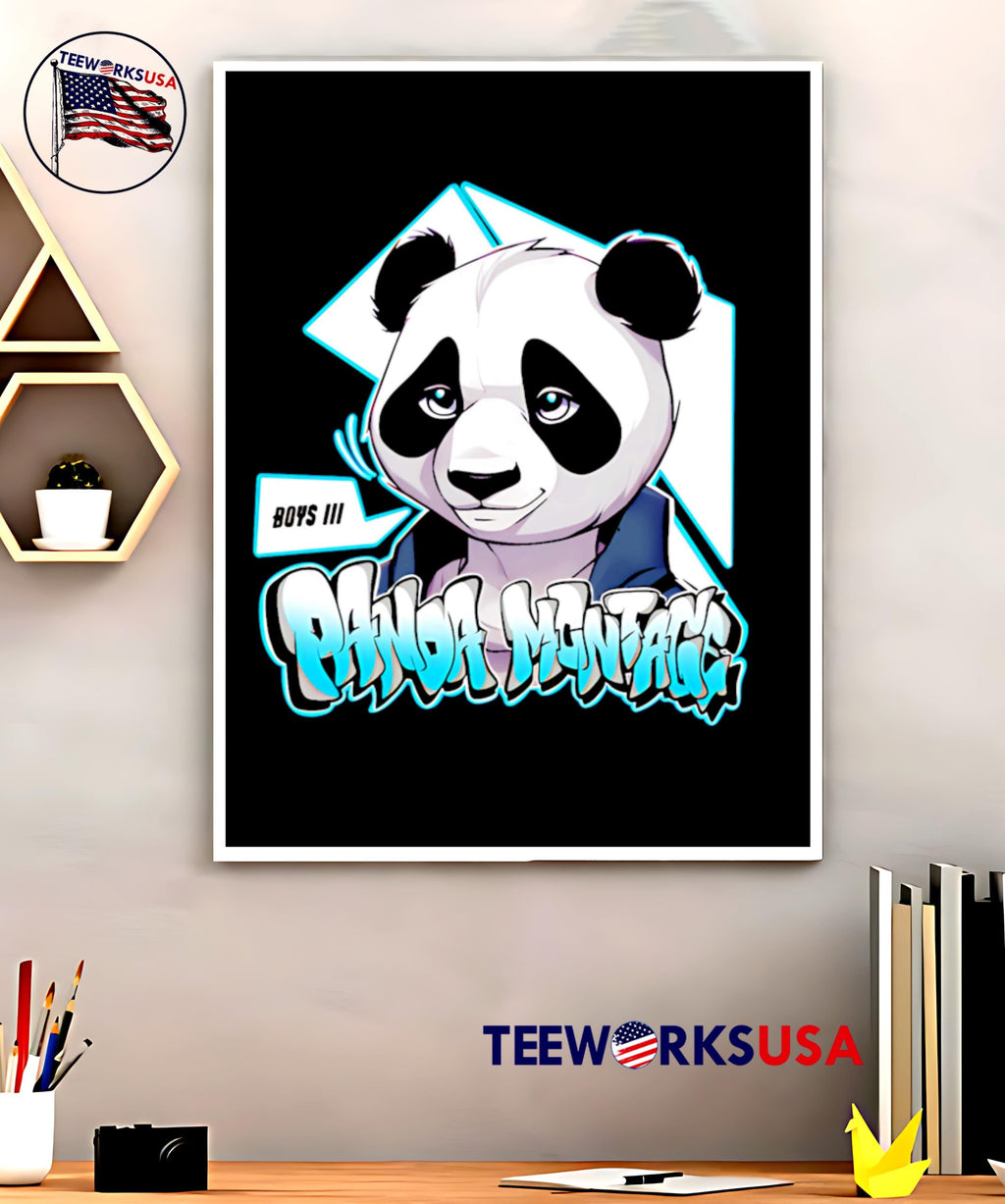 Graffiti Panda Montage Boys - Adult & Kids T-Shirts, Sweatshirts & Hoodies apparel design preview 5