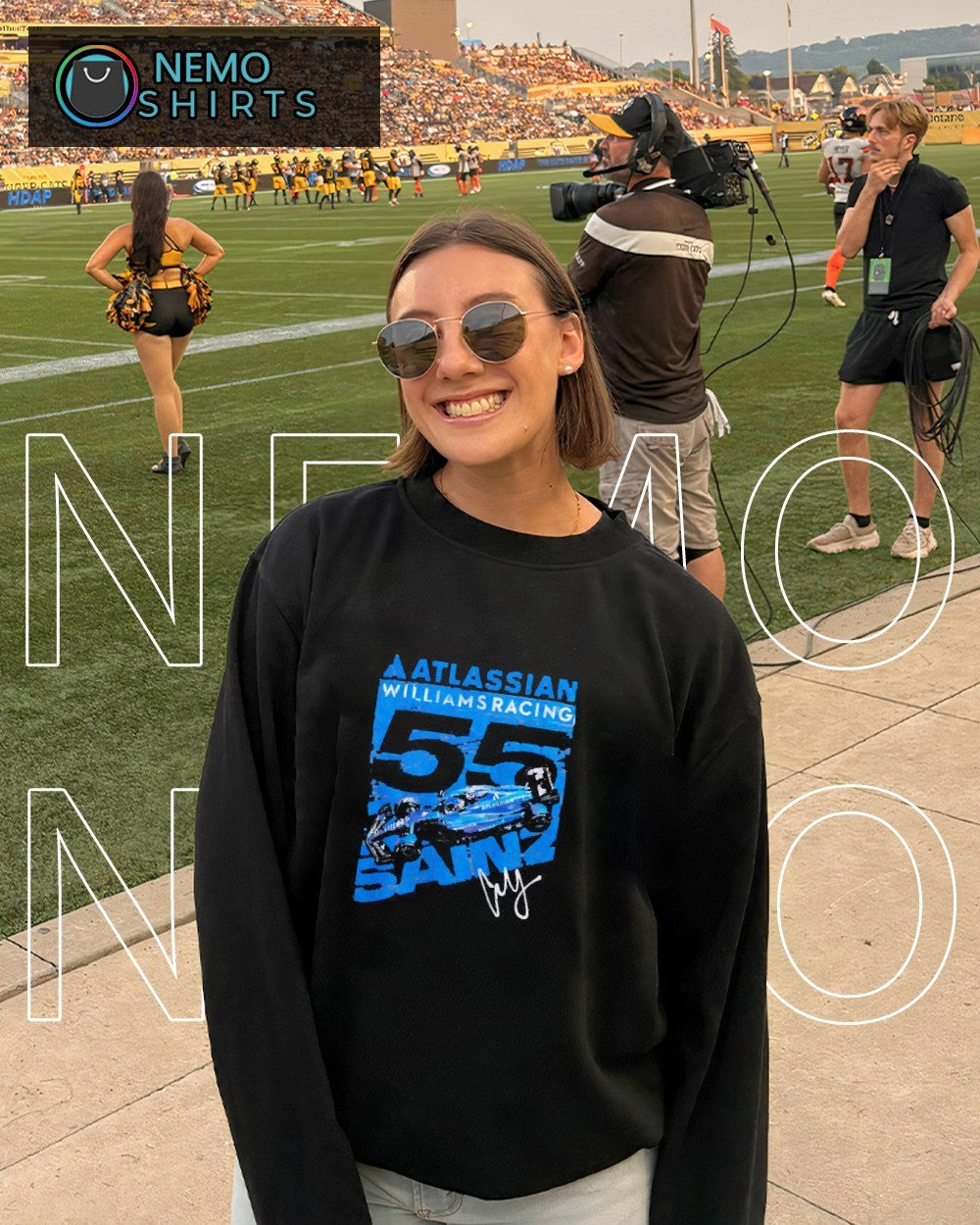 Atlassian Williams no 55 racing graphic - Adult & Kids T-Shirts, Sweatshirts & Hoodies apparel design preview 4