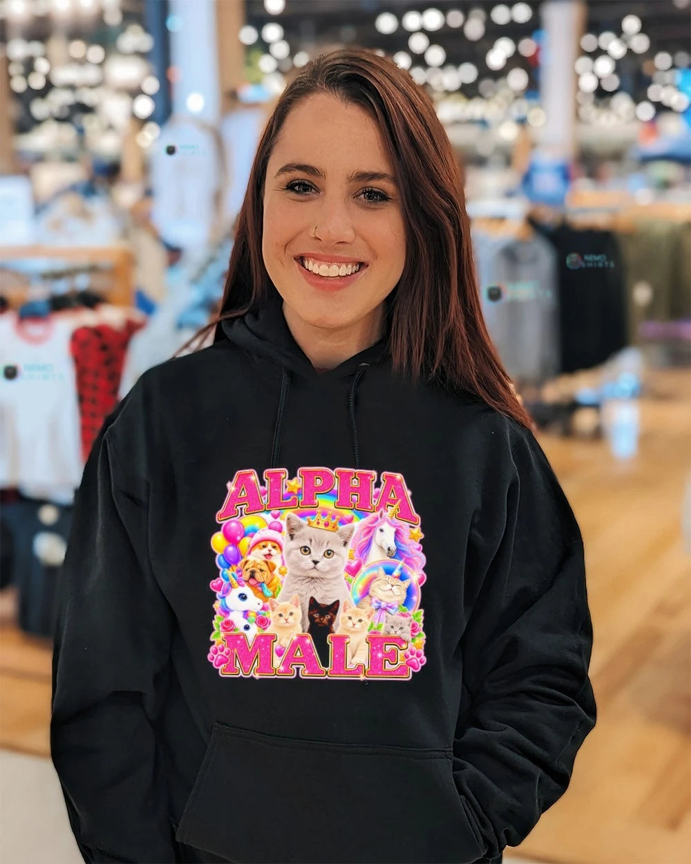 Alpha Male Kitten and Unicorn Rainbow Collage - Adult & Kids T-Shirts, Sweatshirts & Hoodies apparel design preview 5