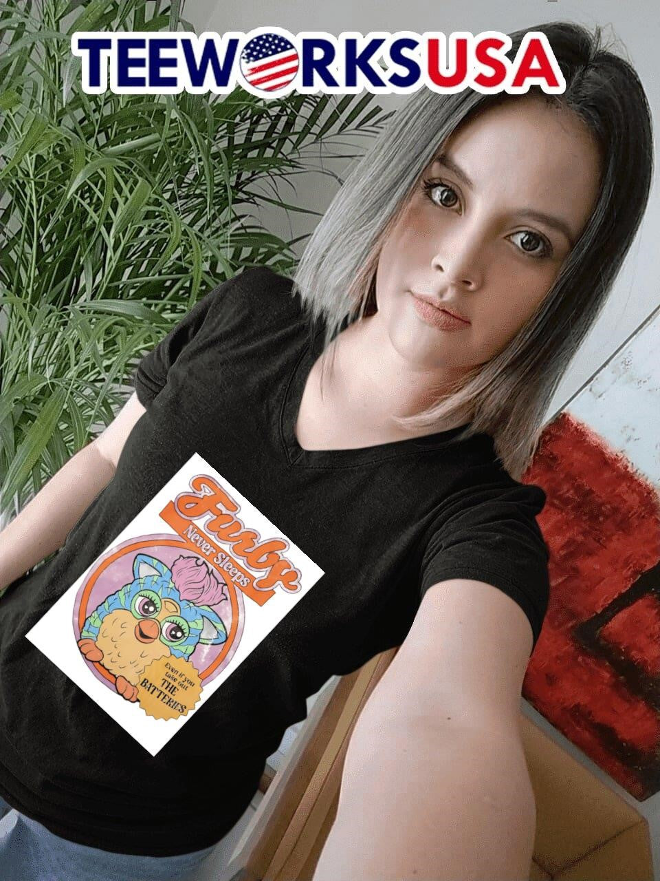 Furby never sleep even if you take out the batteries - Adult & Kids T-Shirts, Sweatshirts & Hoodies apparel design preview 7