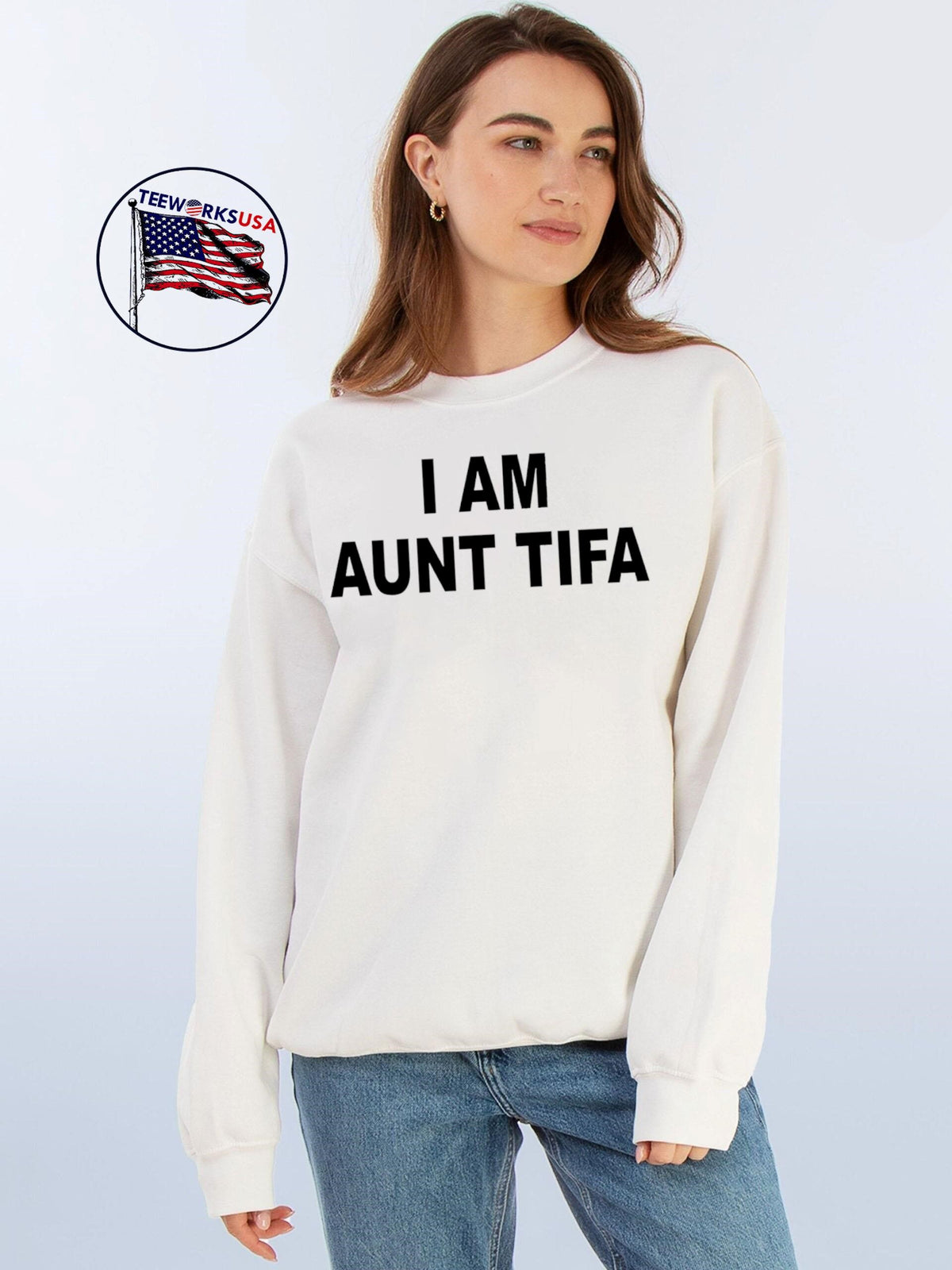 I Am Aunt Tifa text - Adult & Kids T-Shirts, Sweatshirts & Hoodies apparel design preview 5
