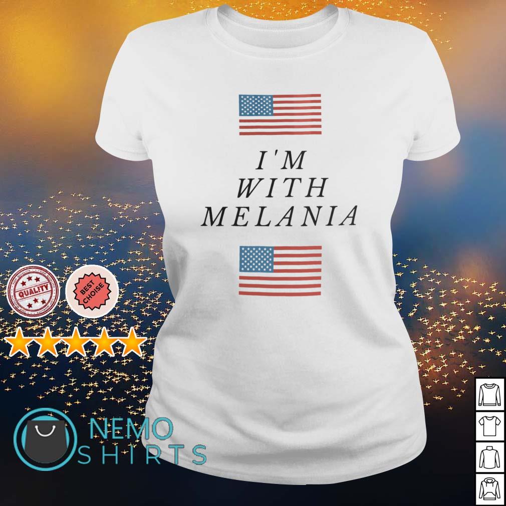 American flag I'm with Melania - Adult & Kids T-Shirts, Sweatshirts & Hoodies apparel design preview 3