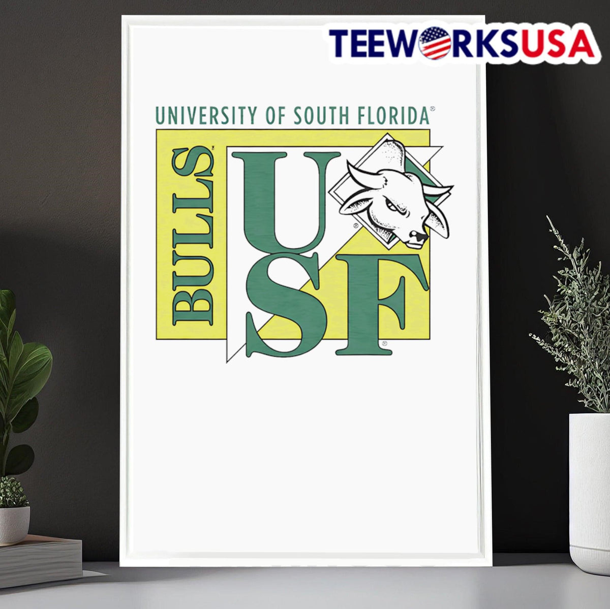 Vintage USF Bulls - Adult & Kids T-Shirts, Sweatshirts & Hoodies apparel design preview 6