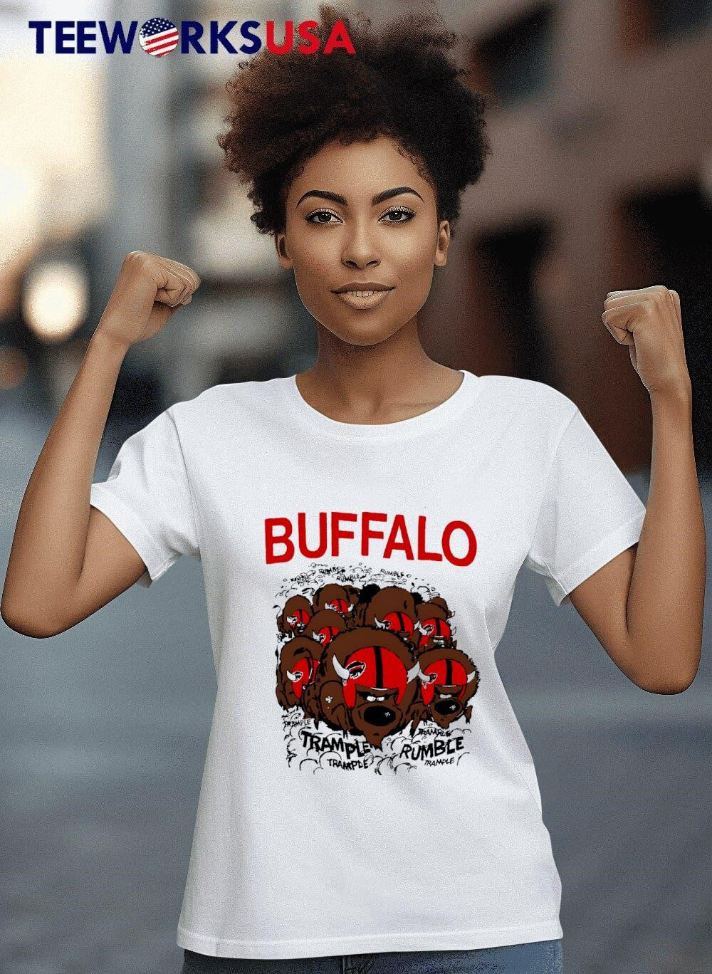 Buffalo Football trample rumble design cartoon - Adult & Kids T-Shirts, Sweatshirts & Hoodies apparel design preview 8