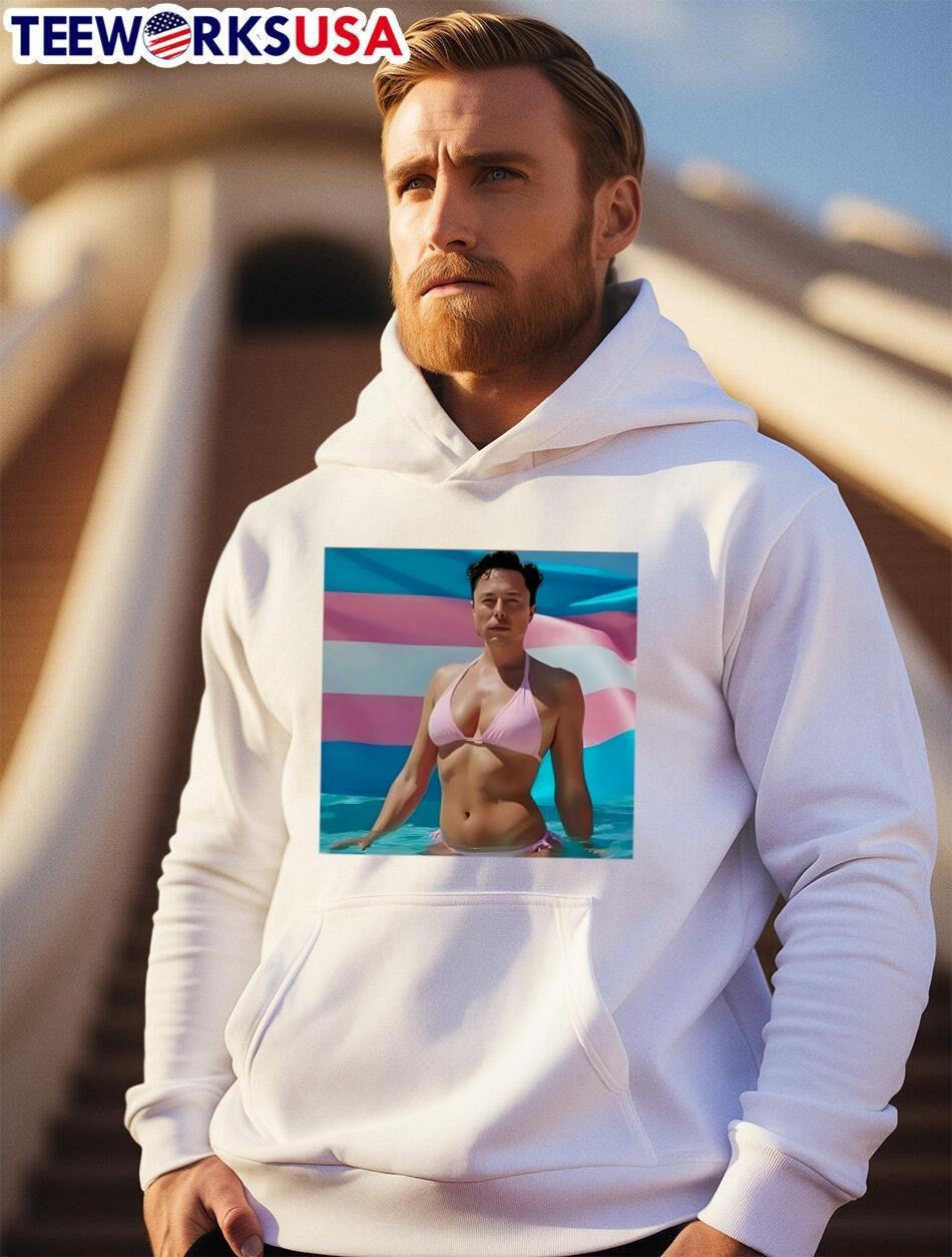 Elon Musk Wear Pink Bikini Flag Trans - Adult & Kids T-Shirts, Sweatshirts & Hoodies apparel design preview 2