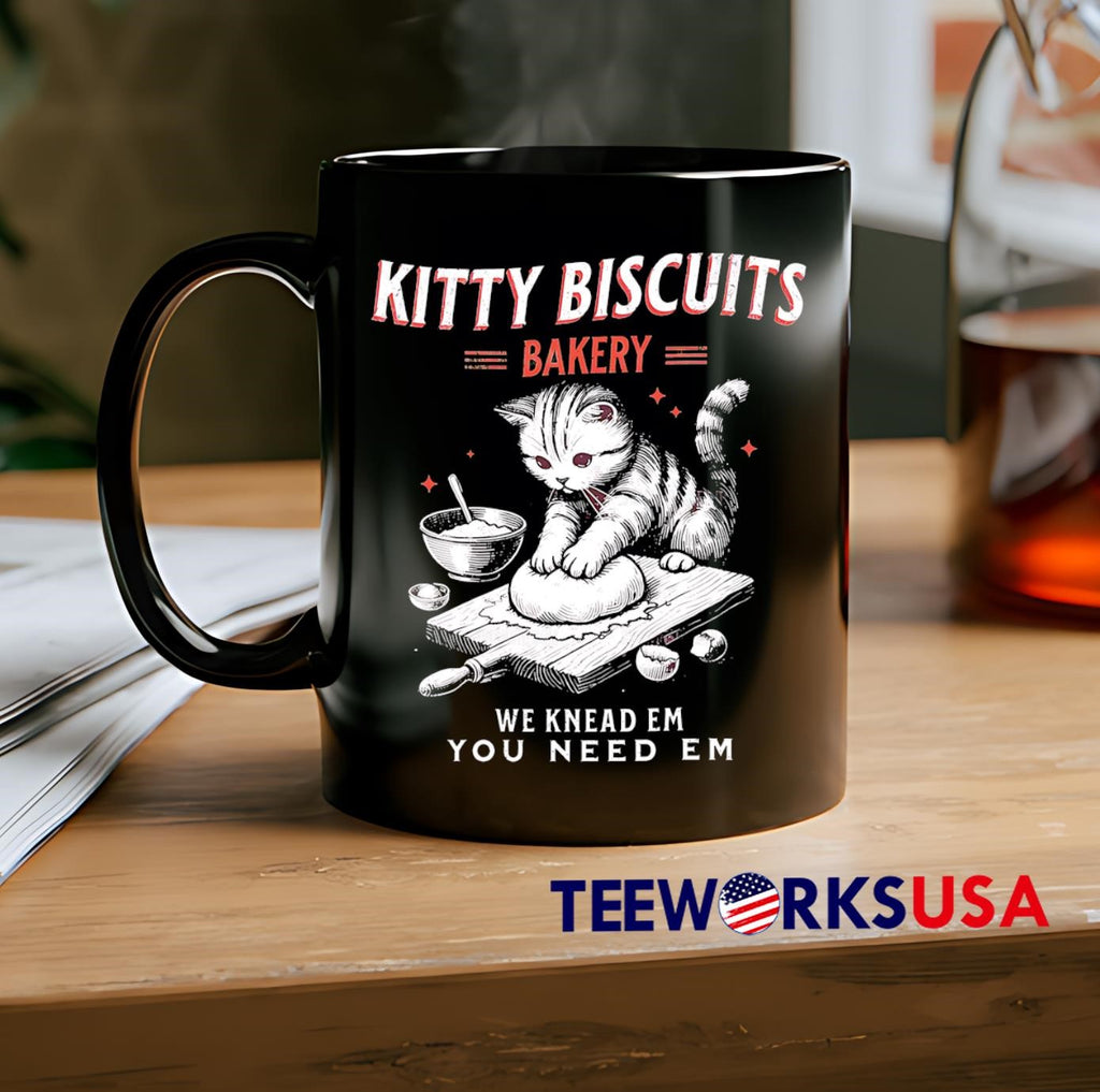Kitty Biscuits Cat We Knead Em You Need - Adult & Kids T-Shirts, Sweatshirts & Hoodies apparel design preview 2