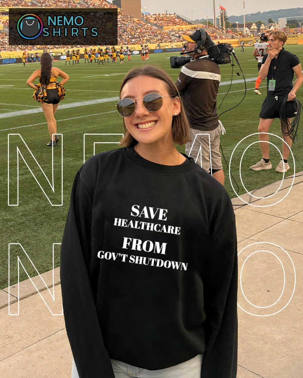 Save healthcare from government shutdown - Adult & Kids T-Shirts, Sweatshirts & Hoodies apparel design preview 6