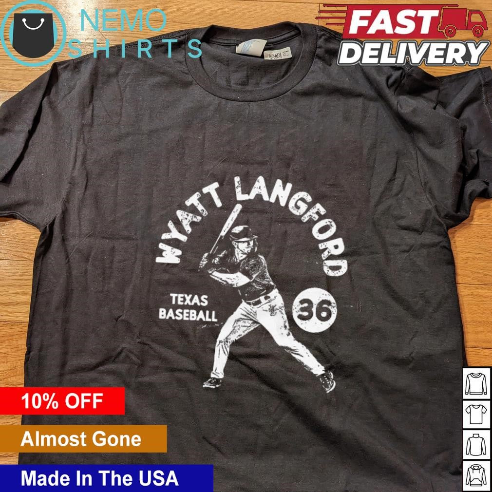 Wyatt Langford Texas baseball stamp - Adult & Kids T-Shirts, Sweatshirts & Hoodies apparel design preview 5