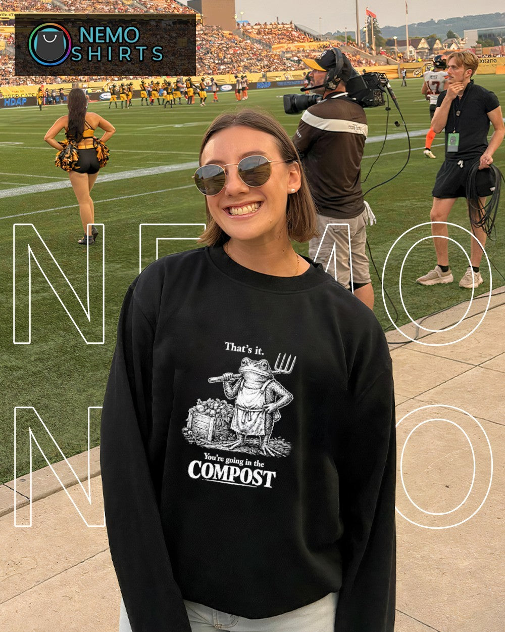 That's it you're going in the compost frog vintage - Adult & Kids T-Shirts, Sweatshirts & Hoodies apparel design preview 4