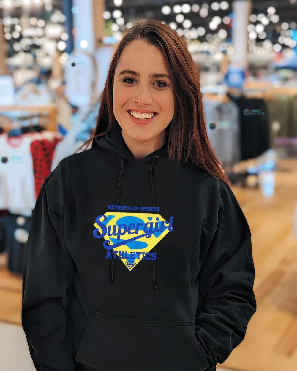 Supergirl Metropolis sports athletics logo - Adult & Kids T-Shirts, Sweatshirts & Hoodies apparel design preview 3