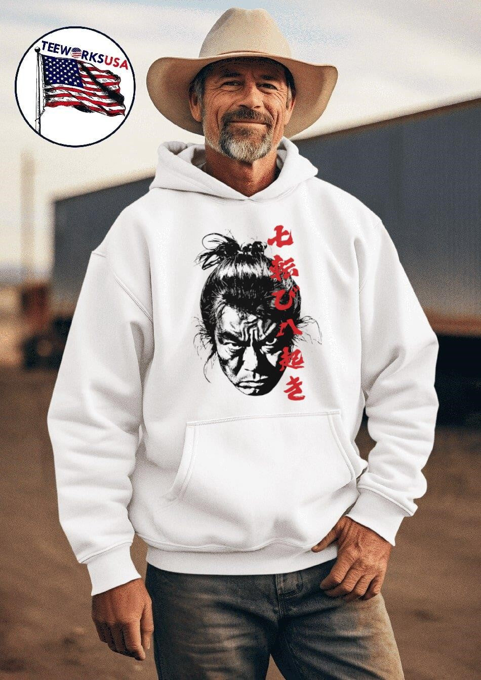Fall 7 times stand up 8 - Adult & Kids T-Shirts, Sweatshirts & Hoodies apparel design preview 2