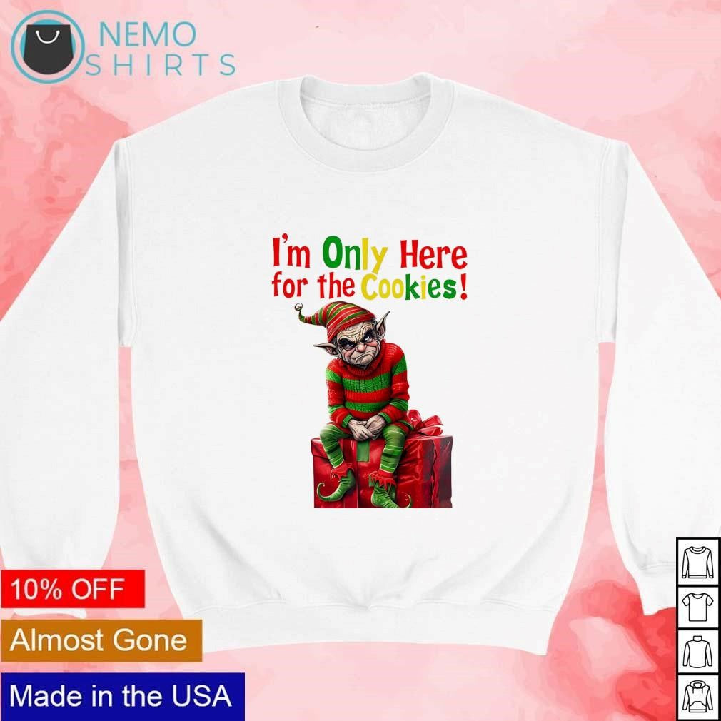 I'm only here for the cookies Christmas - Adult & Kids T-Shirts, Sweatshirts & Hoodies apparel design preview 4