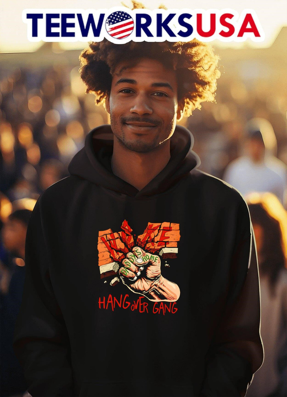 Break through hang over gang - Adult & Kids T-Shirts, Sweatshirts & Hoodies apparel design preview 2