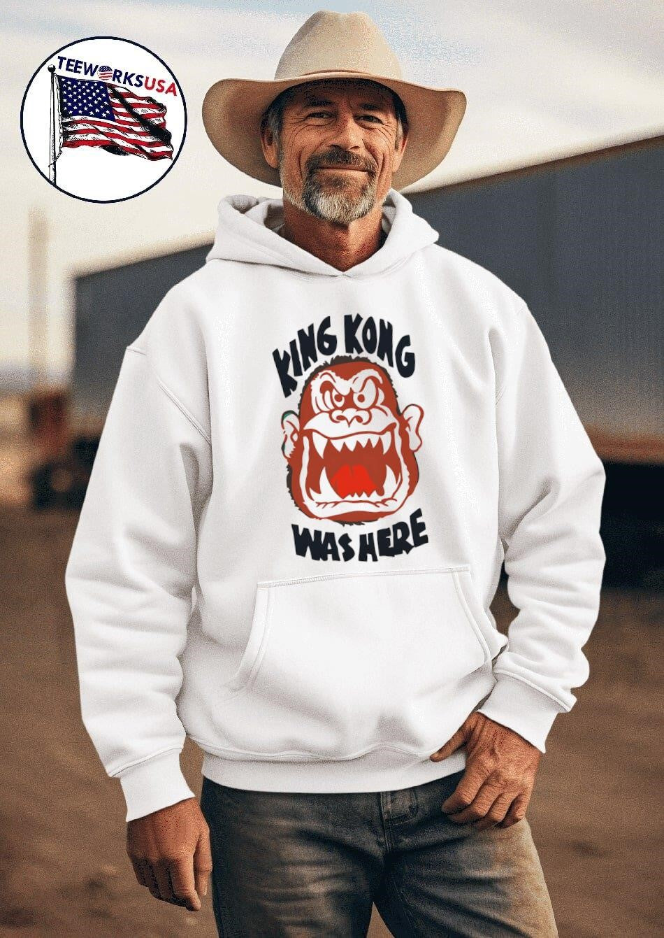 King Kong was here - Adult & Kids T-Shirts, Sweatshirts & Hoodies apparel design preview 2