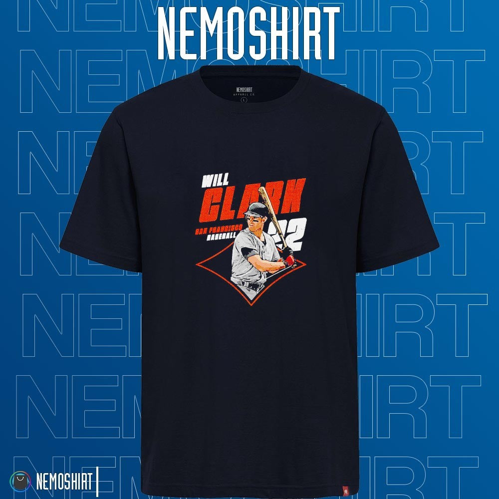 Will Clark San Francisco Giants baseball player - Adult & Kids T-Shirts, Sweatshirts & Hoodies apparel design preview 1