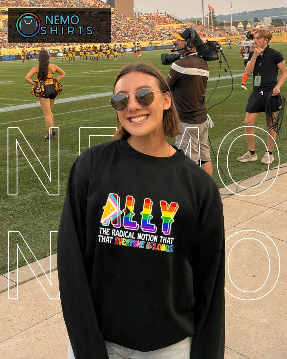 Ally the radical notion that everyone belongs - Adult & Kids T-Shirts, Sweatshirts & Hoodies apparel design preview 6