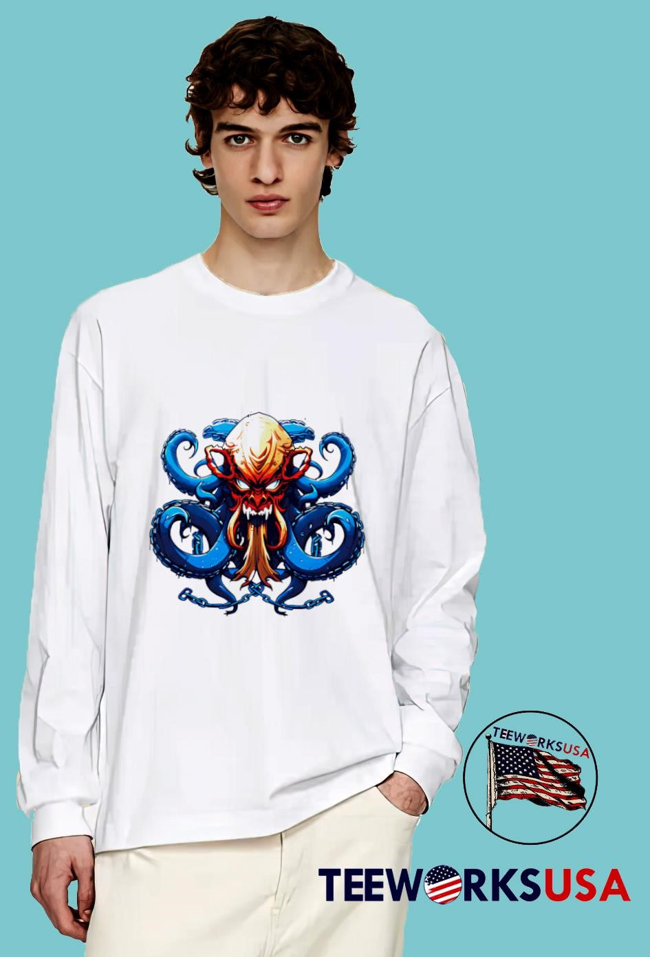 Devil Kraken Short Sleeve Performance - Adult & Kids T-Shirts, Sweatshirts & Hoodies apparel design preview 4