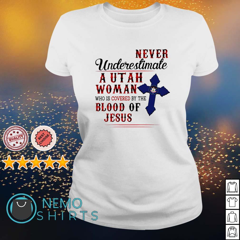 Never underestimate a Utah Woman who is covered by - Adult & Kids T-Shirts, Sweatshirts & Hoodies apparel design preview 3