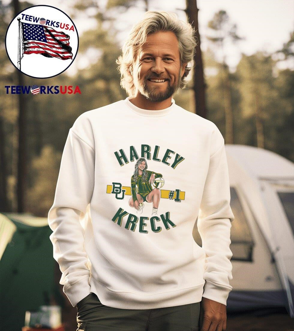 Harley Kreck Baylor volleyball cartoon - Adult & Kids T-Shirts, Sweatshirts & Hoodies apparel design preview 3