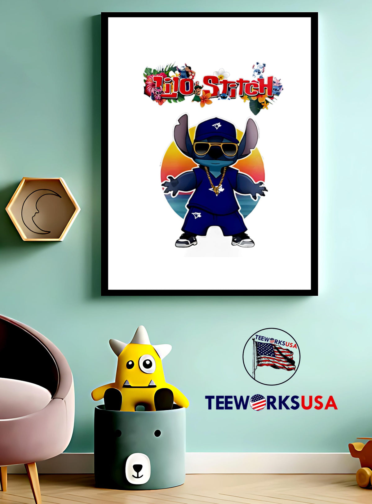 Toronto blue jays x lilo and stitch baseball - Adult & Kids T-Shirts, Sweatshirts & Hoodies apparel design preview 3