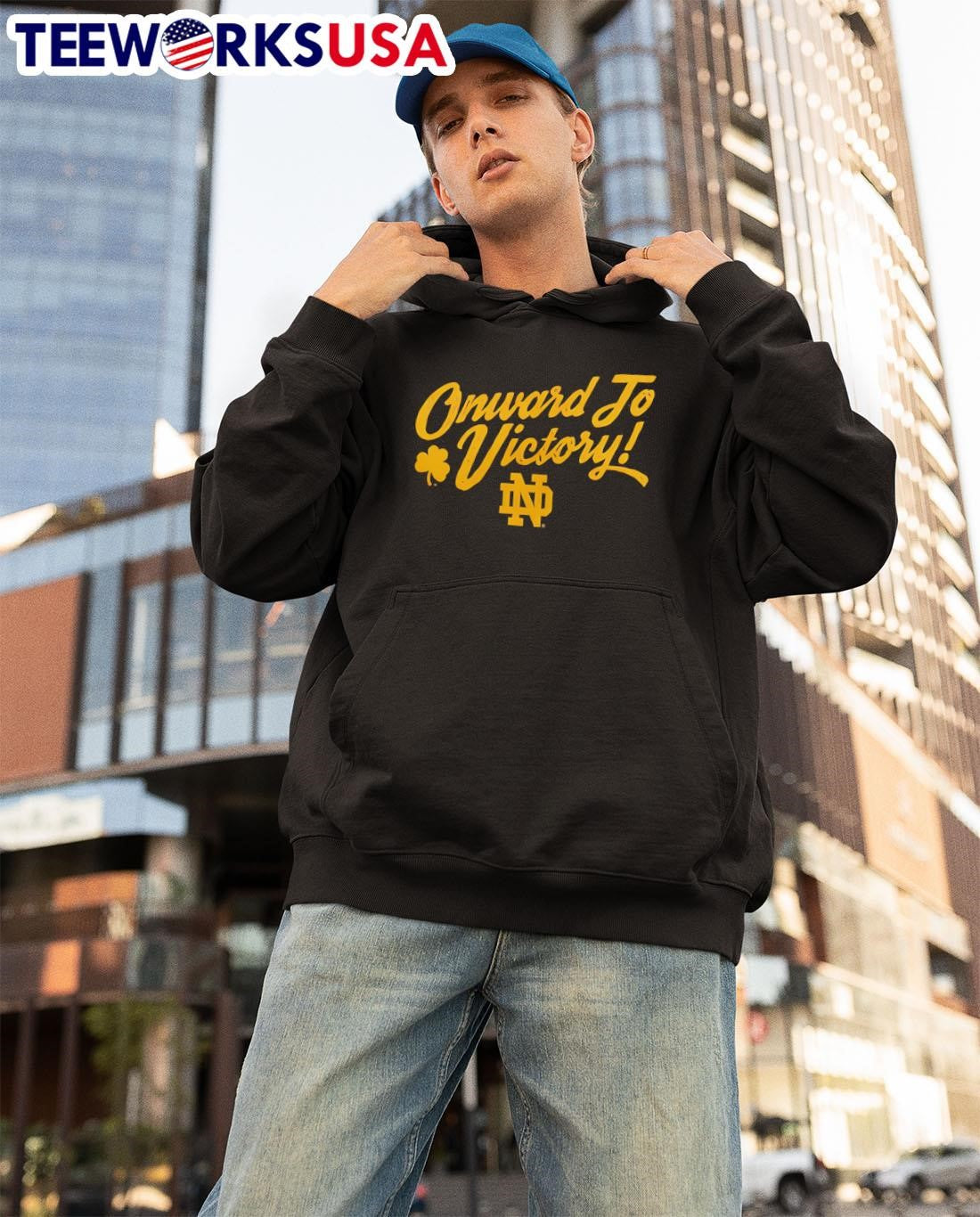 Notre Dame Onward to Victory - Adult & Kids T-Shirts, Sweatshirts & Hoodies apparel design preview 3