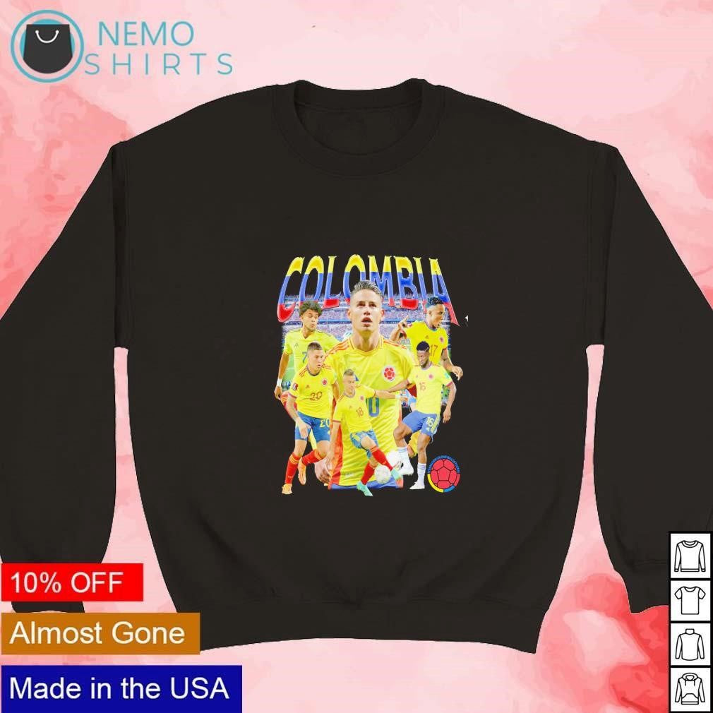 Colombia soccer graphic players collage - Adult & Kids T-Shirts, Sweatshirts & Hoodies apparel design preview 3
