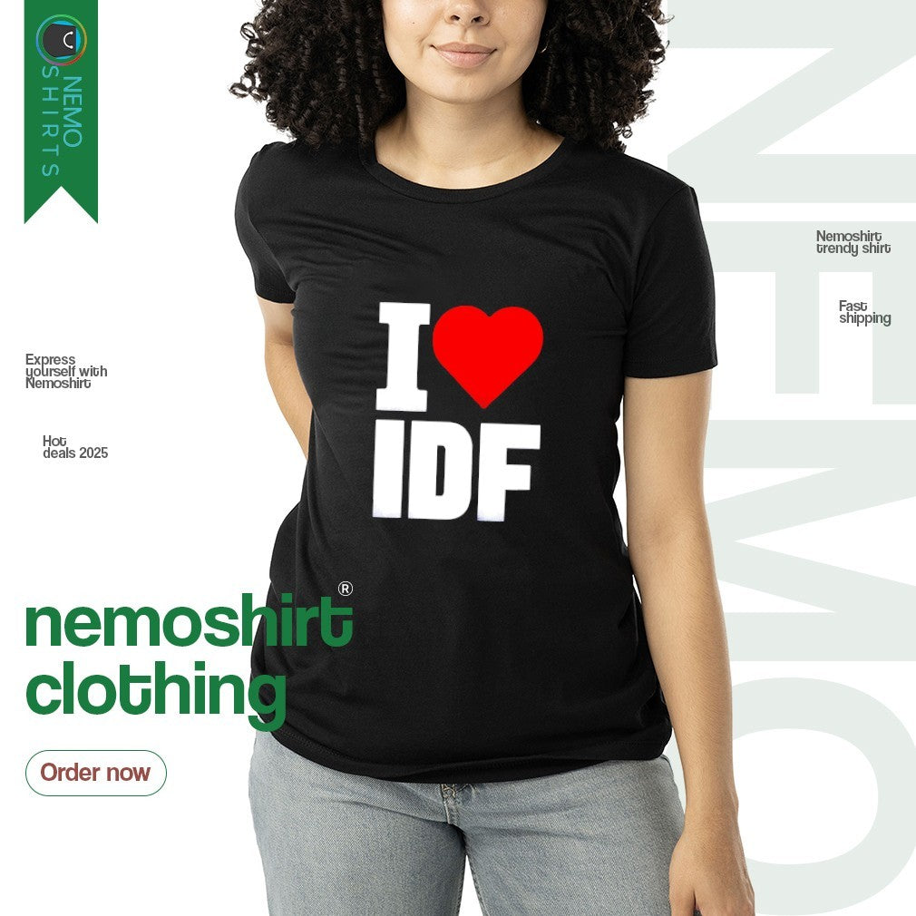 I heart IDF Israel Defense Forces - Adult & Kids T-Shirts, Sweatshirts & Hoodies apparel design preview 3