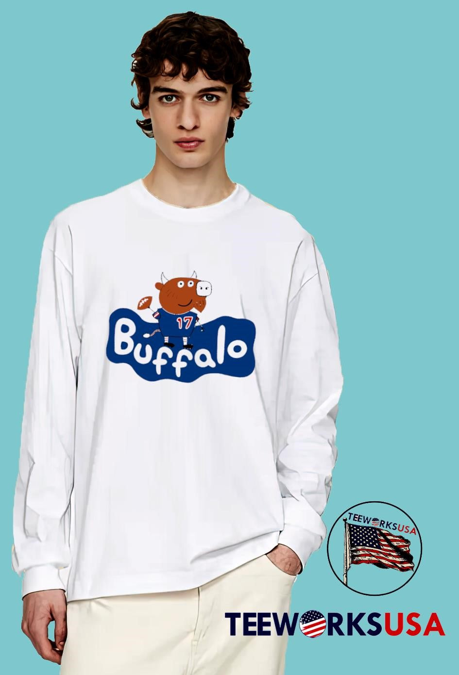 Buppa Buffalo 17 cartoon funny - Adult & Kids T-Shirts, Sweatshirts & Hoodies apparel design preview 4