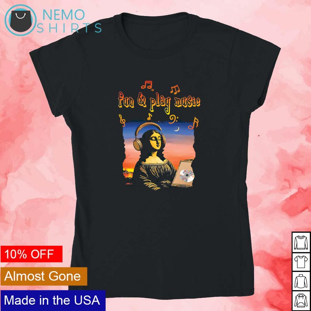 Monalisa fun and play music - Adult & Kids T-Shirts, Sweatshirts & Hoodies apparel design preview 4